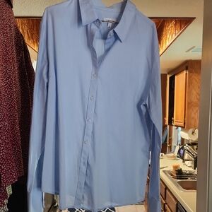 Calvin Klein Pale Blue Women's Button-Down Shirt